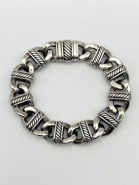 David Yurman 925 Sterling silver Madison Curb 14mm Link Bracelet 7.5”